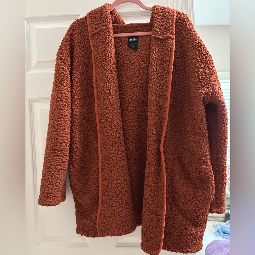 Me Jane Burnt Orange Textured Women’s Cardigan